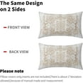 thumbnail image 5 of Brown Ethnic Boho Lumbar Pillow Covers 12x20 Inch Bohemian Carpet Vintage Coffee Tan Floral Rectangle Pillow Cases Small Pillowcases Farmhouse Accent Home Decor For Living Room Couch Sofa Set of 2, 5 of 6