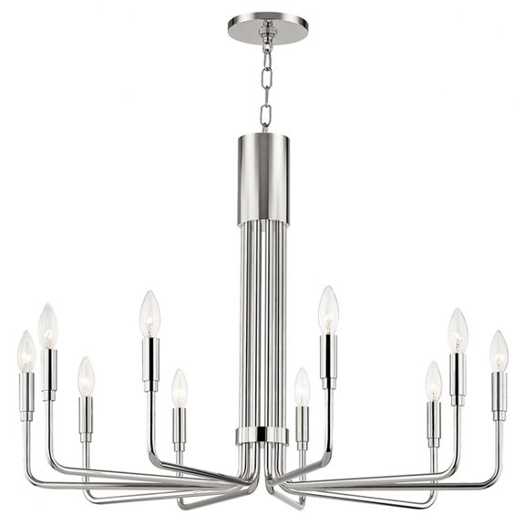 Mitzi H261810 Brigitte 10 Light 32" Wide Chandelier - Nickel