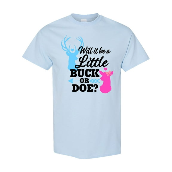 Inktastic Gender Reveal Will It Be a Little Buck or Doe? T-Shirt