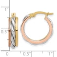 thumbnail image 4 of 14K Tri-Color Polished Hoop Earrings (Width 29.5) (Length 20.5) - Jbsp, 4 of 5