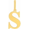 thumbnail image 4 of Floreo 14k Yellow Gold 0.9" Alphabet Letter A - Z Initial Charm Pendant with optional Extendable Adjustable Chain Necklace, 4 of 7