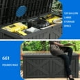 thumbnail image 4 of Dextrus Outdoor 120 Gallon Resin Deck Box, Dark Gray, 4 of 5