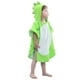 thumbnail image 1 of Toallas de baño infantiles LOLANTA con capucha de rizo, diseño de dinosaurio, poncho para piscina y playa para niños (Verde #B, 4-6 años), 1 of 7