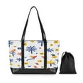 thumbnail image 7 of FORMRS Canvas Laptop Tote Bag for Women with 15.6" Computer Compartments Shoulder Handbag, Tropical Rhythm, 7 of 7