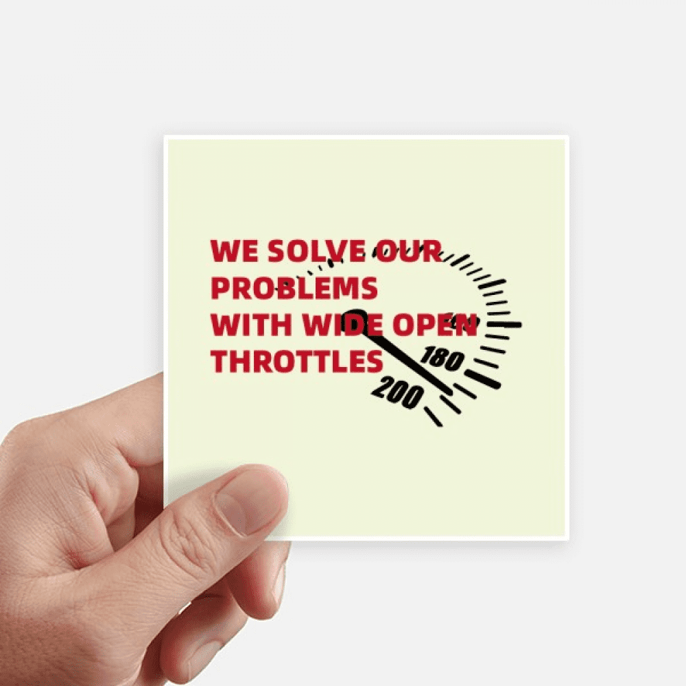 Problem Solving Throttle Panel Sticker Square Waterproof Stickers ...