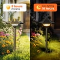 thumbnail image 6 of Gigalumi Warm White Solar LED Landscape Light , Golden Bronze Aluminum, Waterproof Path Light 2-Pack, 6 of 7