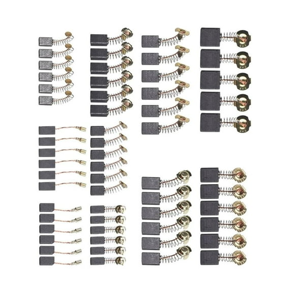 60pcs Motor Brush Replacement 10 Varied Size High Temperature Resistant Brushes