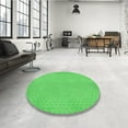 thumbnail image 3 of Ahgly Company Indoor Square Patterned Neon Green Area Rugs, 6' Square, 3 of 6