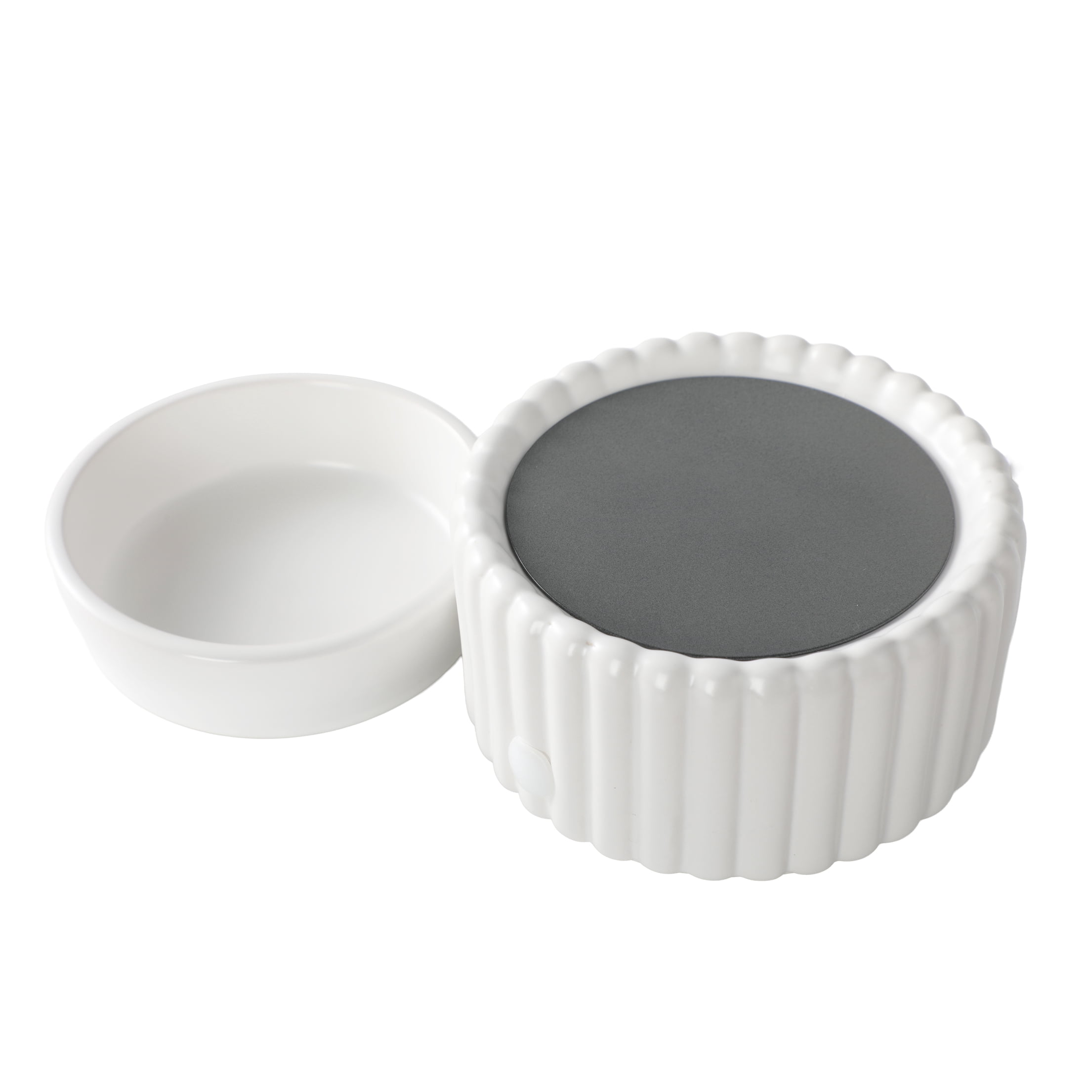 Mainstays Ribbed Ceramic Fragrance Wax Melt Warmer, Artic White