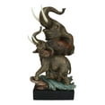 thumbnail image 5 of Ebros 15"H Safari Jungle Elephant With Trunk Up Bust Statue On Pedestal Base, 5 of 5