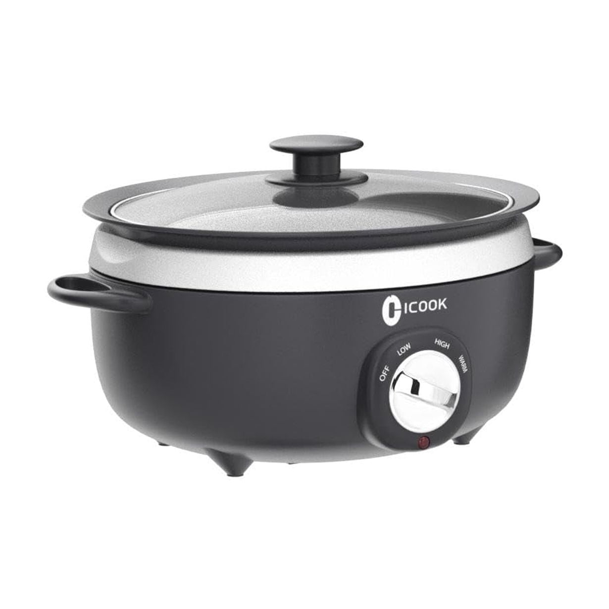 Slow Cooker, 6.5 Quart, Glass Lid, Adjustable Temp, Food Warmer (Black)