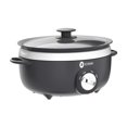 thumbnail image 3 of 6.5 Quart Slow Cooker, Aluminium Sear/Sauté Stew Pot Stovetop Safe, Dishwasher Safe, Glass Lid, Adjustable Temp, Food Warmer (Black), 3 of 5
