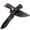 Drop Point, variant on Plys 9.2 inch Full Tang Fix Blade Knife, Drop Point Blade Hunting with Leather Sheath for Outdoor Camping Sports Black