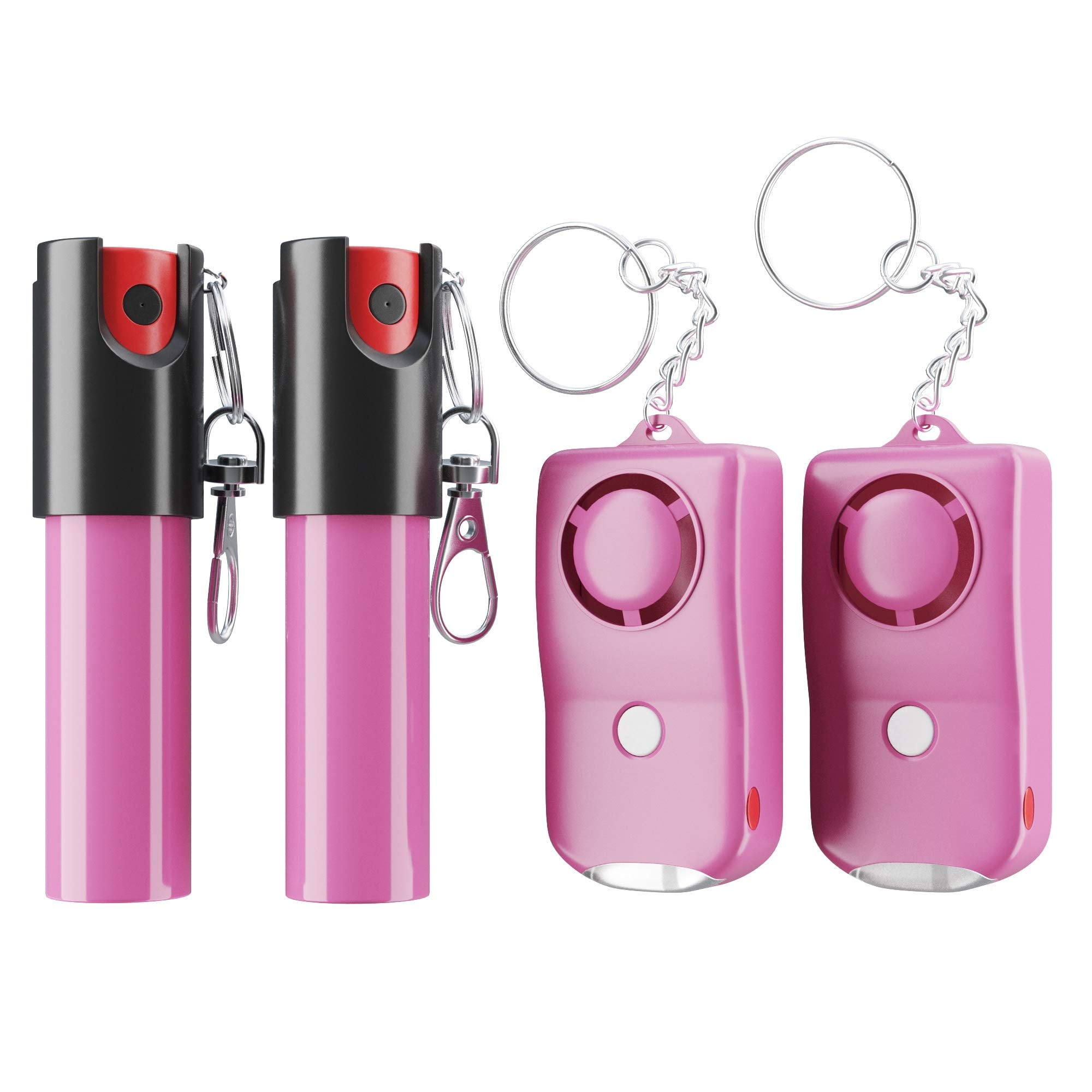 ARMADILLO DEFENSE Pepper Spray and Personal Alarm Key Chain Bundle (4