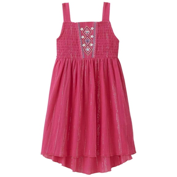 Toddler Girls Pink & Silver Flowy Sun Dress Sundress 18 Months