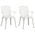 thumbnail image 1 of vidaXL Garden Chairs 2 pcs Cast Aluminium White, 1 of 5