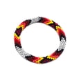 thumbnail image 2 of Native Inspired Tribal Fire Diamond Pattern Guatemalan Czech Glass Seed Beaded One Size Fits All Bangle Bracelet - Womens Fashion Handmade Jewelry Boho Accessories, 2 of 2