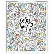 Color Happy: An Adult Coloring Book of Removable Wall Art Prints (Paperback)