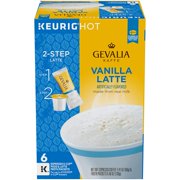 Gevalia Vanilla Latte Espresso Keurig K Cup Coffee Pods & Froth Packets (36 Count, 6 Boxes of 6)