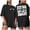 Black, variant on Workout Shirts for Women Oversized Gym Weightlifting Graphic Tshirt Everything Hurts and I'm Hungry Tee Tops