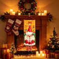 thumbnail image 1 of Amzcrzy Decoración navideña,Árbol de Navidad,Luces navideñas Letrero navideño colgante para puerta, decoración de 43 x 16 pulgadas, adorno de pared con personaje caprichoso para puerta principal, por, 1 of 6