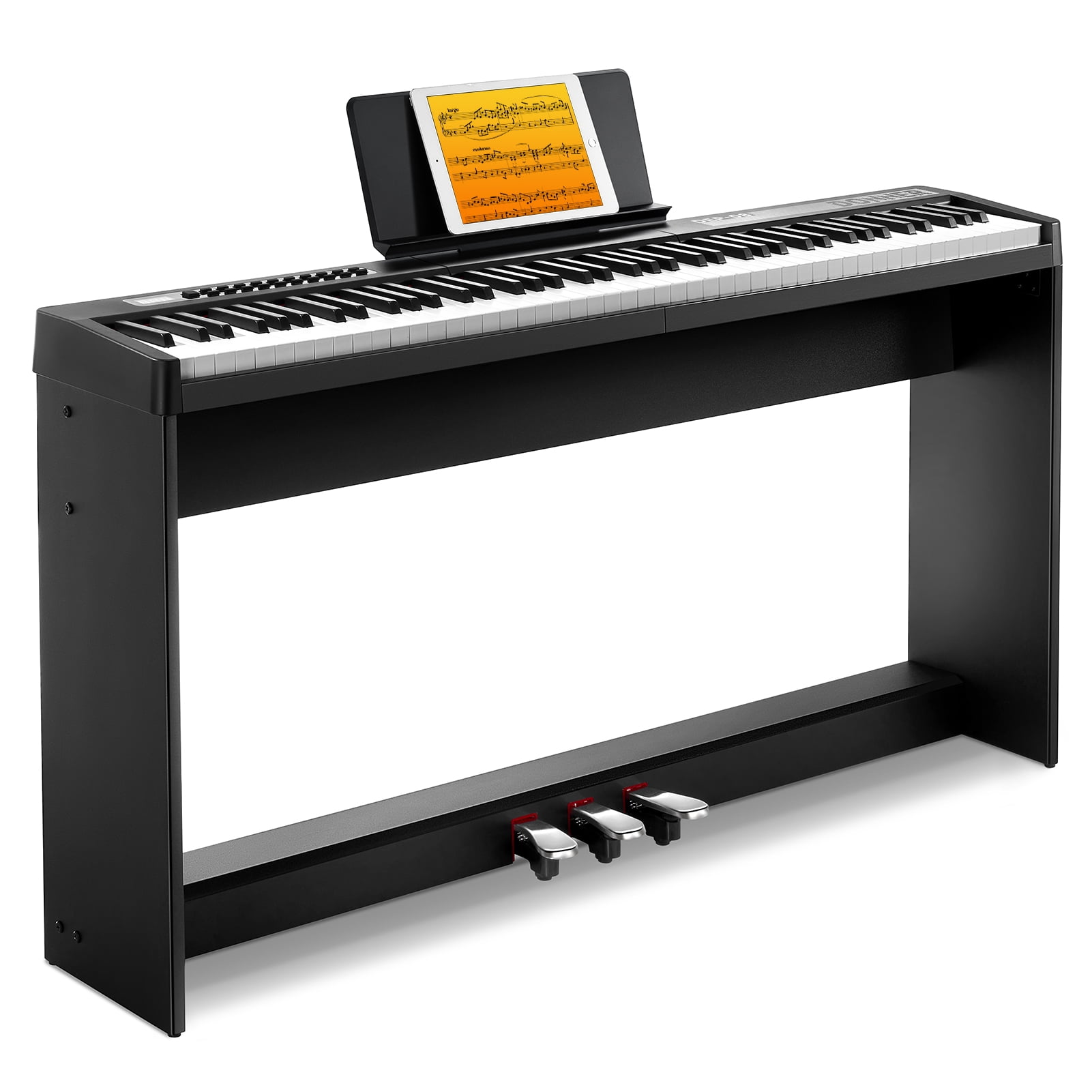 Donner DEP-10 Digital Piano 88 Key Weighted, Full-Size Electric Piano Portable Keyboard for Beginners, with Furniture Stand, Triple Pedals, Power Supply - Walmart.com Donner DEP-10 Digital Piano 88 Key Weighted, Full-Size Electric Piano Portable Keyboard for Beginners, with Furniture Stand, Triple Pedals, Power Supply - Walmart.com