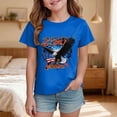thumbnail image 2 of yocbz Toddler Girl Tees Toddler Girl Tshirts Boys 4th of July Shirts-Toddler Girls Patriotic American Flag Tees Kids Memorial Day USA T-Shirts Blue,13-14 Years, 2 of 5