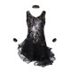 thumbnail image 1 of Falda de baile de malla de lentejuelas con lentejuelas sexy L Negro Sunnimix Vestido de baile, 1 of 8