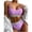 Pink, variant on gakvbuo Summer Bikini Sets for Women Tankini Swimsuits for Womens High Waisted Bikini Sets Sporty 2 Piece Swimsuit Color Block Cheeky High Cut Bathing Suits