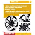 thumbnail image 3 of 4 Pack 16 inch Hubcap Wheel Cover for 2016-2026 Honda Civic Sedan,Snap-on Installation,Silver Lacquer & Black Lacquer, 3 of 7