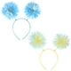 thumbnail image 1 of KAKOWELY 2 diademas con pompones y tiras de aluminio, diadema con bola esponjosa para el pelo, accesorios para cosplay para mujeres y niñas, fiestas de Navidad y cumpleaños., 1 of 5