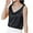 Black, variant on Womens Trendy Leisure Satin Fashion Solid Color Jacquard Sleeveless Vest v-Neck Vest Bottom Top 2025 Summer Dressy Casual Blouses Yellow M