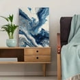 thumbnail image 5 of Abstract Blue Marble Texture Canvas Print, Suitable for Living Room, Bedroom, Office, Hotel Lobby, Entryway, 5 of 8