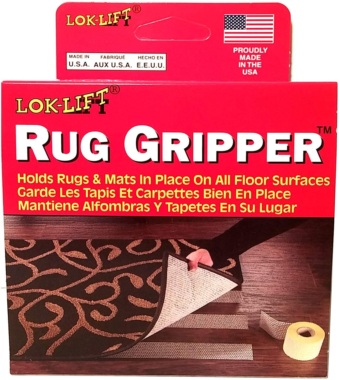 Lok Lift Rug Gripper Anti-Slip Rug Tape, 10-Inches by 20-Inches