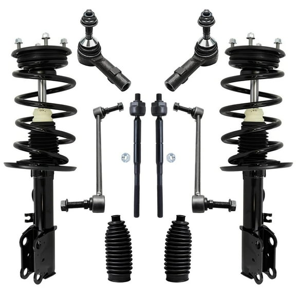 Detroit Axle - Front Struts w/Coil Spring   Outer & Inner Tie Rods Sway Bar Links Kit Replacement for 2013-2017 Ford Taurus 3.5L - 10pc Set