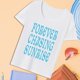 thumbnail image 1 of Camiseta de mujer Camiseta básica Camiseta de cuello redondo de moda para la calle Camping Viajes Regalo del día de San Valentín XL, 1 of 8