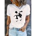 thumbnail image 1 of Casual Skateboarding Silhouette Graphic T-Shirt, Polyester Knit Fabric with Spandex, Comfort Fit Crew Neck Top for All Seasons, 1 of 6