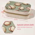thumbnail image 5 of Baseball Velvet Portable Jewelry Organizer Box with Removable Compartment - Gift and Jewelry Display, 5 of 7