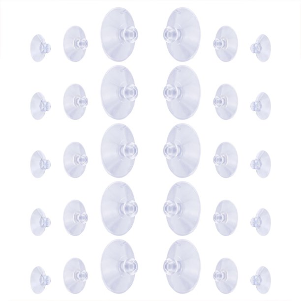 30 Packs Of Suction Cups Plastic Suction Cups Without Hooks Clear Hooks