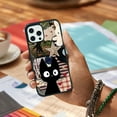thumbnail image 5 of Silly Black Cat for iPhone 13 Mini Case, Cute Aesthetic Art Puzzle Shock-Absorbent Protective,Black, 5 of 6