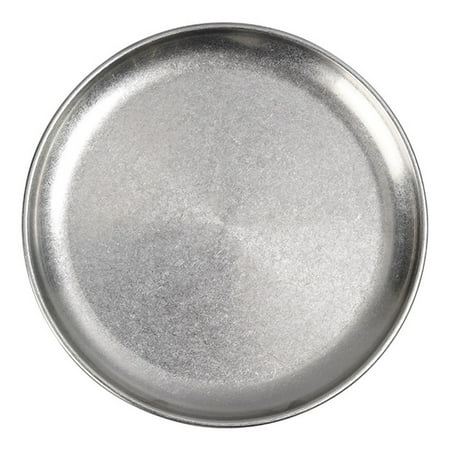 

Outdoor Camping BBQ Plate Stainless Steel Round Plate Double-Walled Plate Fruit 30cm