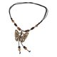 thumbnail image 3 of Collar gargantilla de mariposa con cuentas, gargantilla china para ella para fiesta de San Valentín Cuentas marrones negras, 3 of 9