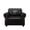 Black, variant on AENKYO 41.3" Faux Leather Chesterfield Chair, Mid-Century Tufted Accent Armchair with Nailhead Trim & Pillow, Brown