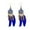 Blue, variant on Women Feather Earrings Bohemian Fringe Tassel Long Drop Dangle Earrings Set with Design for Women