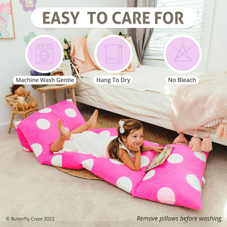 Butterfly Craze Floor Pillow Bed Lounger Cover, Cozy & Stylish Seating  Solution for Kids & Adults, Recliner Floor Cushion for Ultimate Comfort,  Holds
