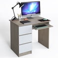 thumbnail image 1 of Costway 3-Drawer Computer Desk Writing Table Home Office w/Keyboard Tray Oak, 1 of 10