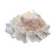 thumbnail image 3 of RUISINERY Elegant White Organza Fascinator Hat Clip Fashion Accessory for Weddings and Special Event with Lace Trims Designs, 3 of 6