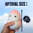 thumbnail image 3 of Pingüino regordete Squishy Fidget de MonkeWorld, color rosa, 3 of 6