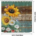 thumbnail image 2 of Farmhouse Shower Curtain, Inspirational Quotes Butterfly Yellow Sunflower Red White Daisy Dandelion Floral Rustic Bathroom Decor, Waterproof Fabric Shower Curtain Set, 72 X 72 Inch, Floral, 2 of 6