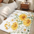 thumbnail image 4 of 3'x5' Area Rugs, Yellow Spring Floral Indoor Outdoor Area Rug for Living Room Bedroom, Summer Daisy Botanical Pastoral Washable Bathroom Rugs Kitchen Floor Carpet Mats Home Decor Aesthetic, 4 of 8